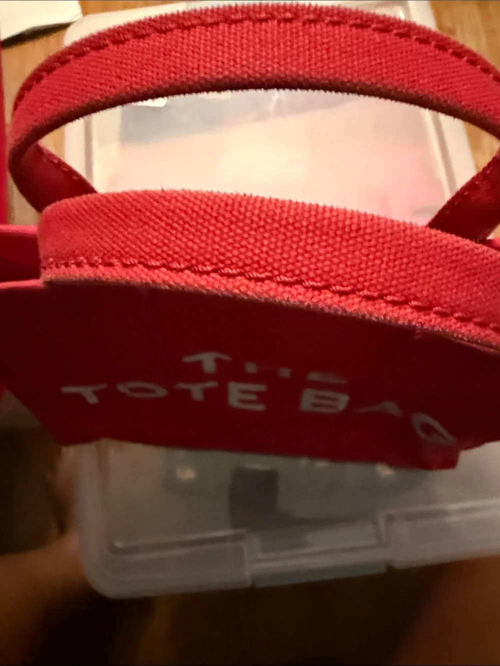 Marc Jacobs Red Canvas 'The Tote Bag' Medium Size USED